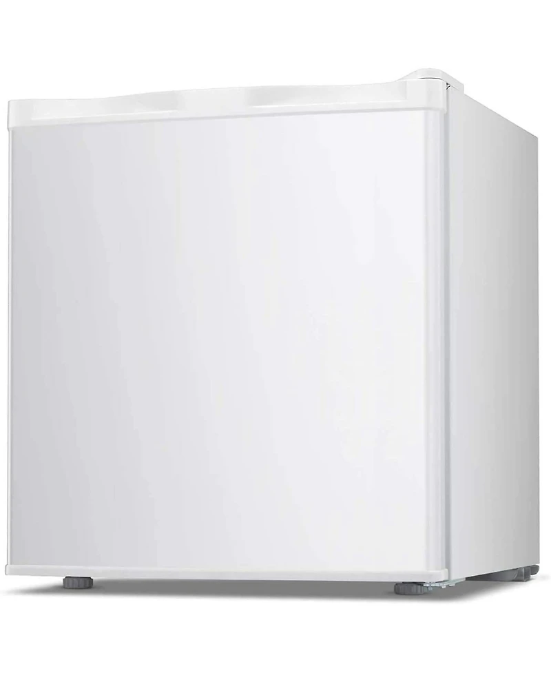 Cowsar 1.1 Cu.ft Upright Freezer , Compact Mini Freezer with Reversible Single Door, Temperature Control, Removable Shelves, White