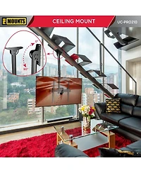 ProMounts Premium Ceiling Tv Mount Fits Most 24-55 inch, Holds 110 lbs