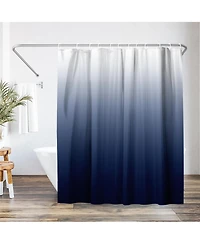 Americanflat 71x74 Ombre Blue Shower Curtain - Water Resistant - Polyester Fabric