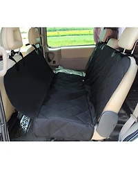 Luxury Pet Car Back Seat Cover: Black