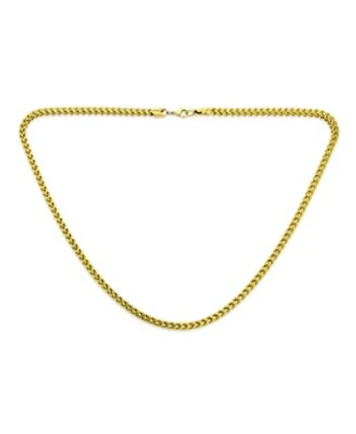 Bling Jewelry Stylish Durable 14k Gold Plated Silver Tone Black Stainless Steel Heavy Duty Biker Jewelry Necklace Solid 5mm Curb Wheat Link Foxtail Chain In 20 24 30 Inch Lengths