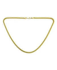 Bling Jewelry Stylish Durable 14k Gold Plated Silver Tone Black Stainless Steel Heavy Duty Biker Jewelry Necklace Solid 5mm Curb Wheat Link Foxtail Chain In 20 24 30 Inch Lengths