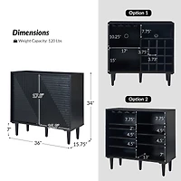 Alfred 34" Tall -Door Accent Cabinet with Adjustable Shelves