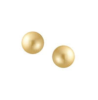 Bling Jewelry Classic Simple Elegant Light Golden Yellow Simulated Ball Stud Earrings .925 Sterling Silver 10