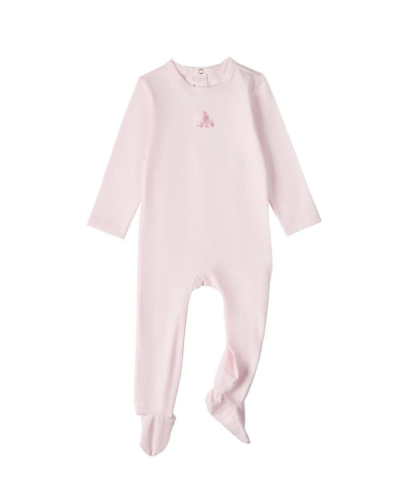 MeMoi Baby Girls 2 Piece "Girl And Her Waddling Ducks" Rich Footie Set