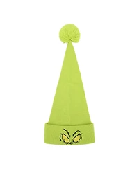 The Grinch Men's Eyes Green Knit Santa Cap