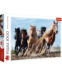 Trefl Red 1000 Piece Puzzle - Galloping horses
