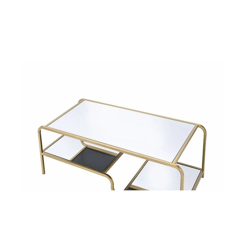 Minimalist Glass and Metal Coffee Table – Elegant and Functional