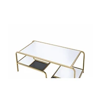 Minimalist Glass and Metal Coffee Table – Elegant and Functional