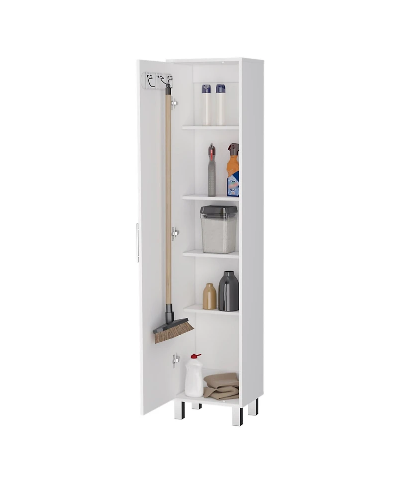Tall Accent Cabinet with Five Shelves – Space-Saving and Versatile