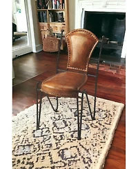 Modern Faux Leather Upholstered Side Chair for Home or Workspace