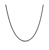 Bling Jewelry Thin Minimalist 1.5MM Stationary Ball Saturn Chain Necklace Black Silver Gold Plated Stainless Steel 16 18 20 24 30 Inch