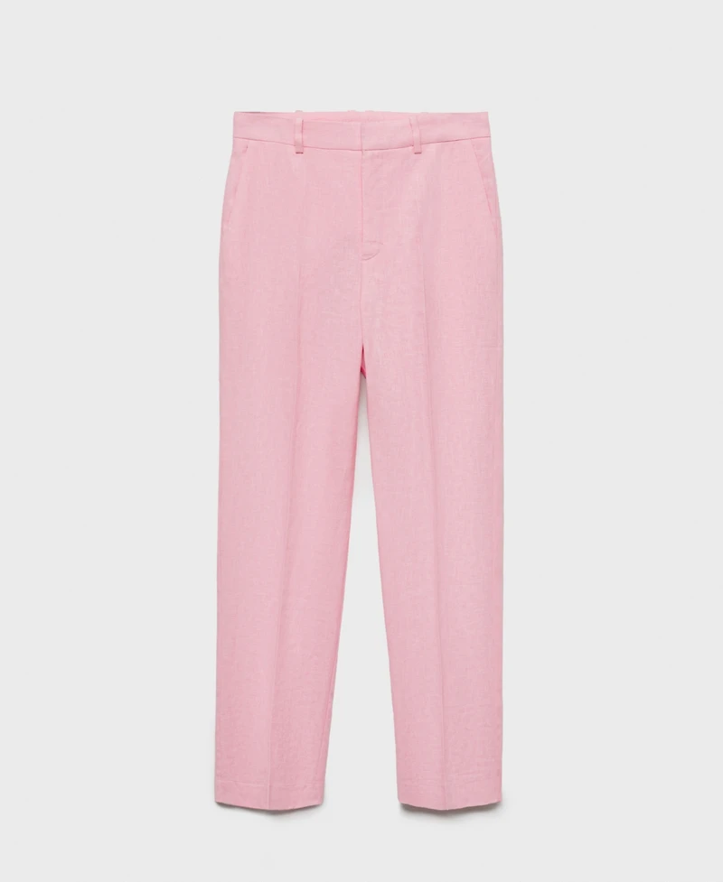 Mango Women's Linen Suit Trousers