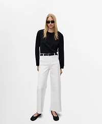 Mango Women's Catherin Culotte High-Rise Jeans