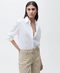 Mango Women's Flared Cropped Jeans