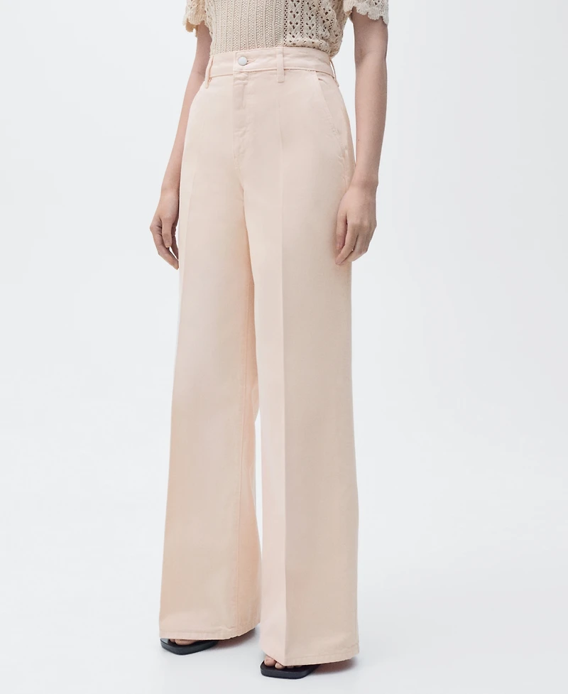 Mango Women's High-Rise Wide Leg Jeans