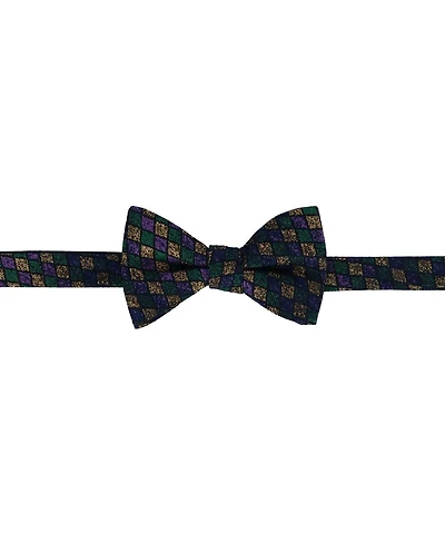 Trafalgar Men's Carnival Diamond Multi-Colored Novelty Silk Bow Tie