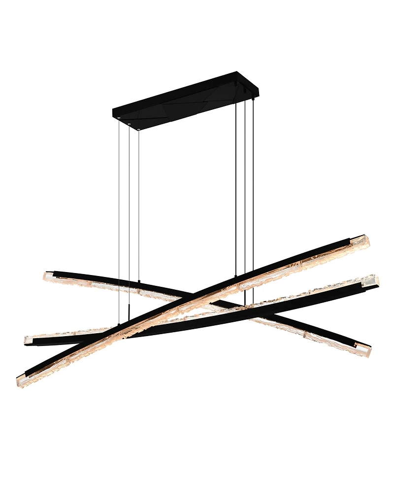 Cwi Lighting 26" Metal Saber Integrated Led Chandelier