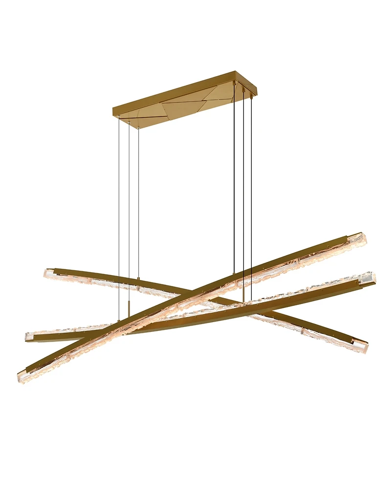Cwi Lighting 26" Metal Saber Integrated Led Chandelier