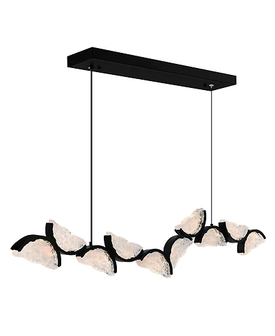 Cwi Lighting 17" Metal Moon Integrated Led Chandelier
