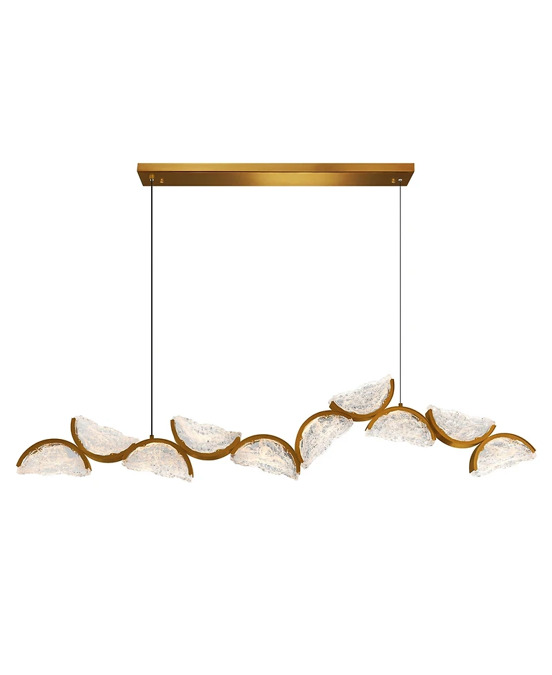 Cwi Lighting 17" Metal Moon Integrated Led Chandelier