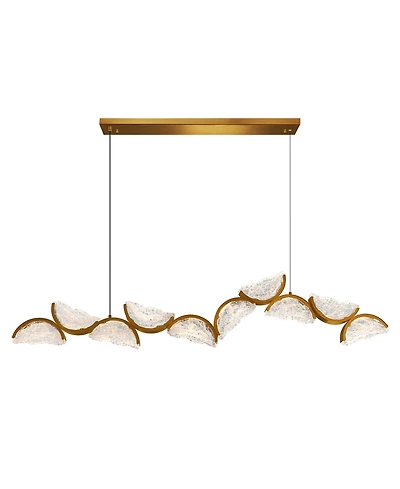 Cwi Lighting 17" Metal Moon Integrated Led Chandelier