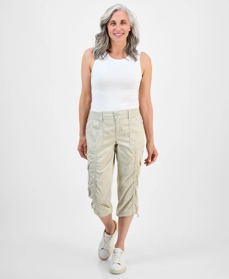 Style & Co Women's Mid-Rise Cargo Capri Pants, Exclusively at Macy's
