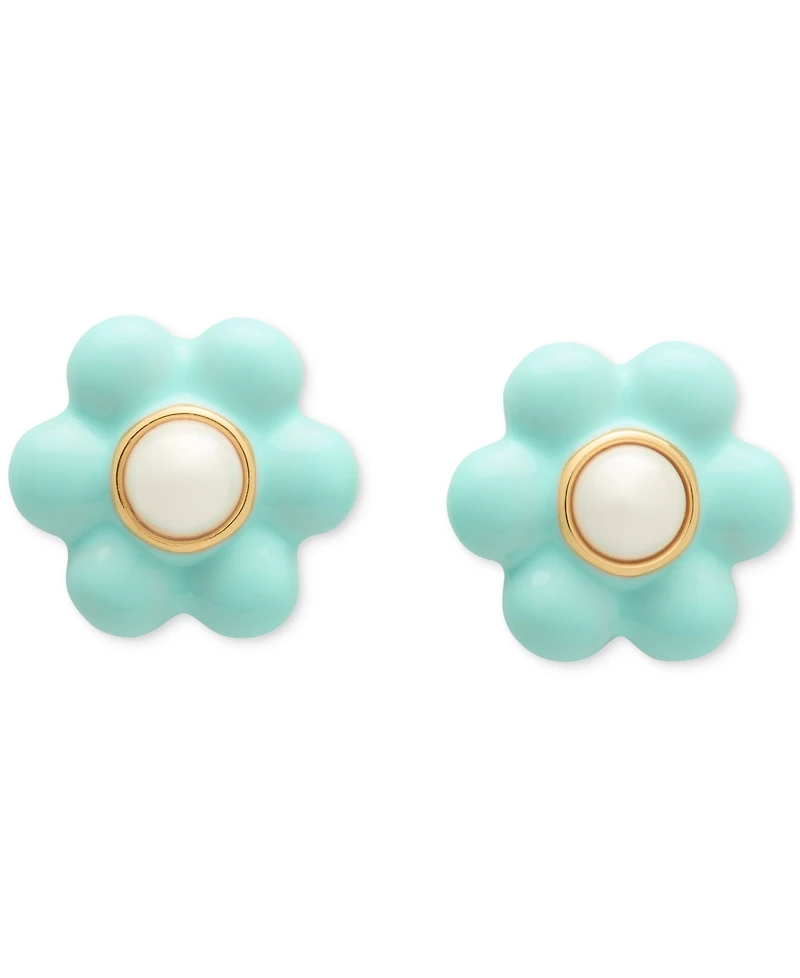 kate spade new york Gold-Tone Petal Puff Floral Stud Earrings