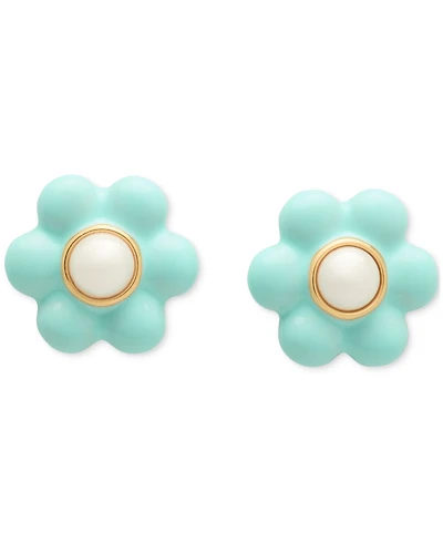 kate spade new york Gold-Tone Petal Puff Floral Stud Earrings