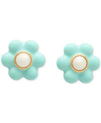 kate spade new york Gold-Tone Petal Puff Floral Stud Earrings