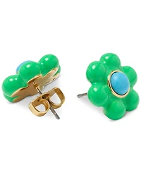 kate spade new york Gold-Tone Petal Puff Floral Stud Earrings