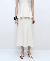 Mango Women's Flared Knitted Skirt
