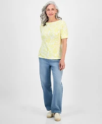 Style & Co Plus Printed Crewneck Top