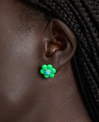 kate spade new york Gold-Tone Petal Puff Floral Stud Earrings