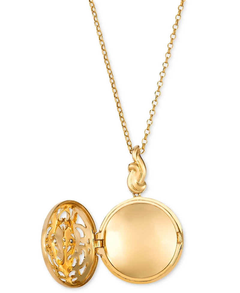 Le Vian Vanilla Diamond Locket Necklace (1/10 ct. t.w.) in 14k Yellow Gold, 20"