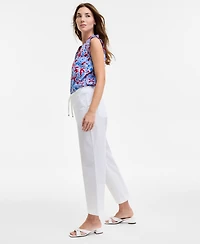 Tommy Hilfiger Women's Cotton Tie-Front Ankle Pants