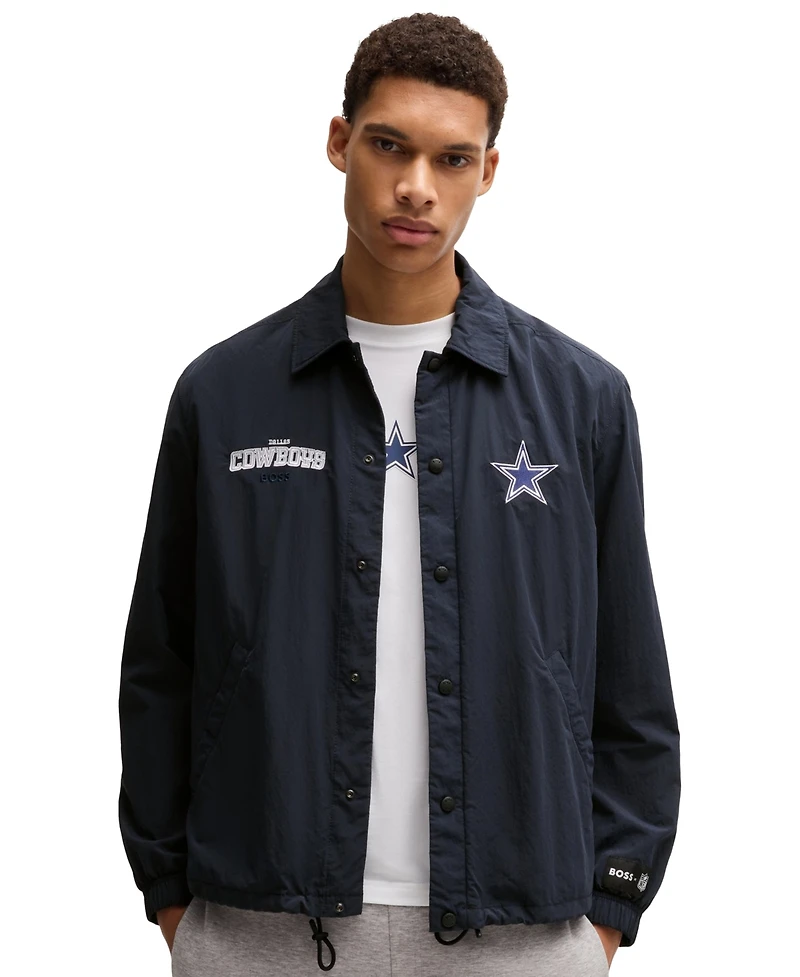 Hugo Boss x Nfl Embroidered Branding Water-Repellent Jacket