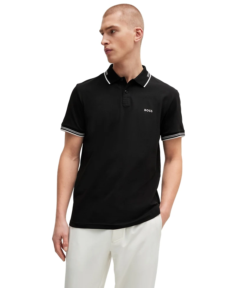 Boss by Hugo Men's Stretch-Cotton Slim-Fit Polo Shirt