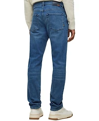 Boss by Hugo Men's Mid-Blue Comfort-Stretch Regular-Fit Jeans