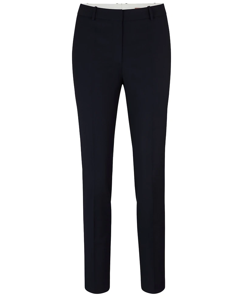 Boss by Hugo Women's Wool Regular-Fit Cropped Pants