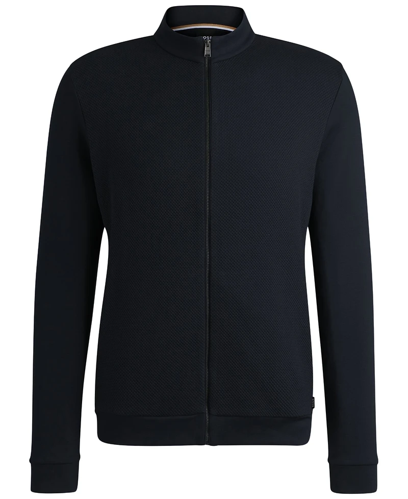 Boss Men's Cotton Zip-Up Sweatshirt