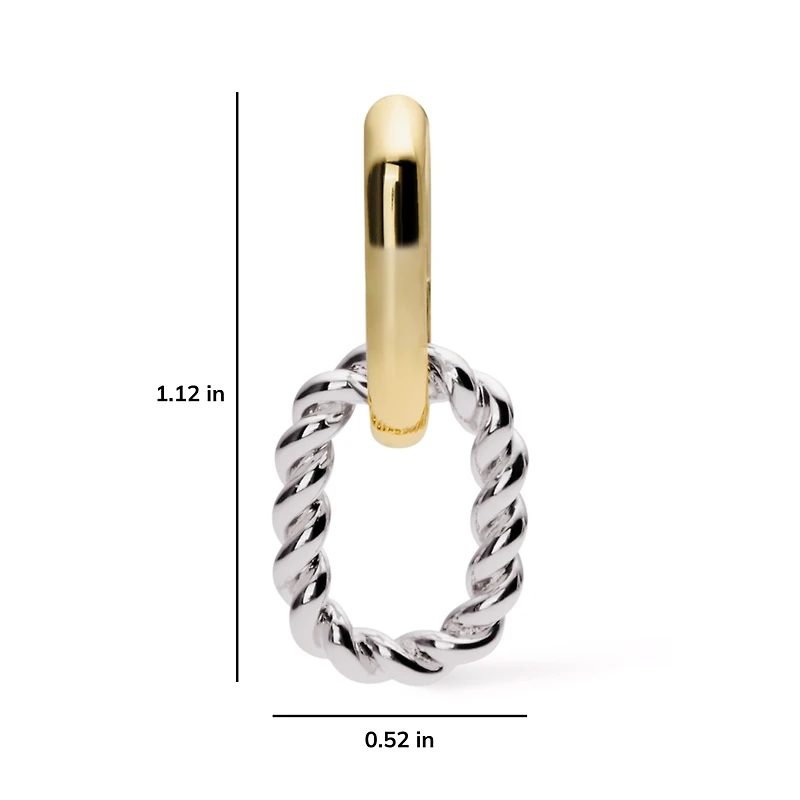 Ana Luisa Double Hoop Earrings - Ash Double Two Tone