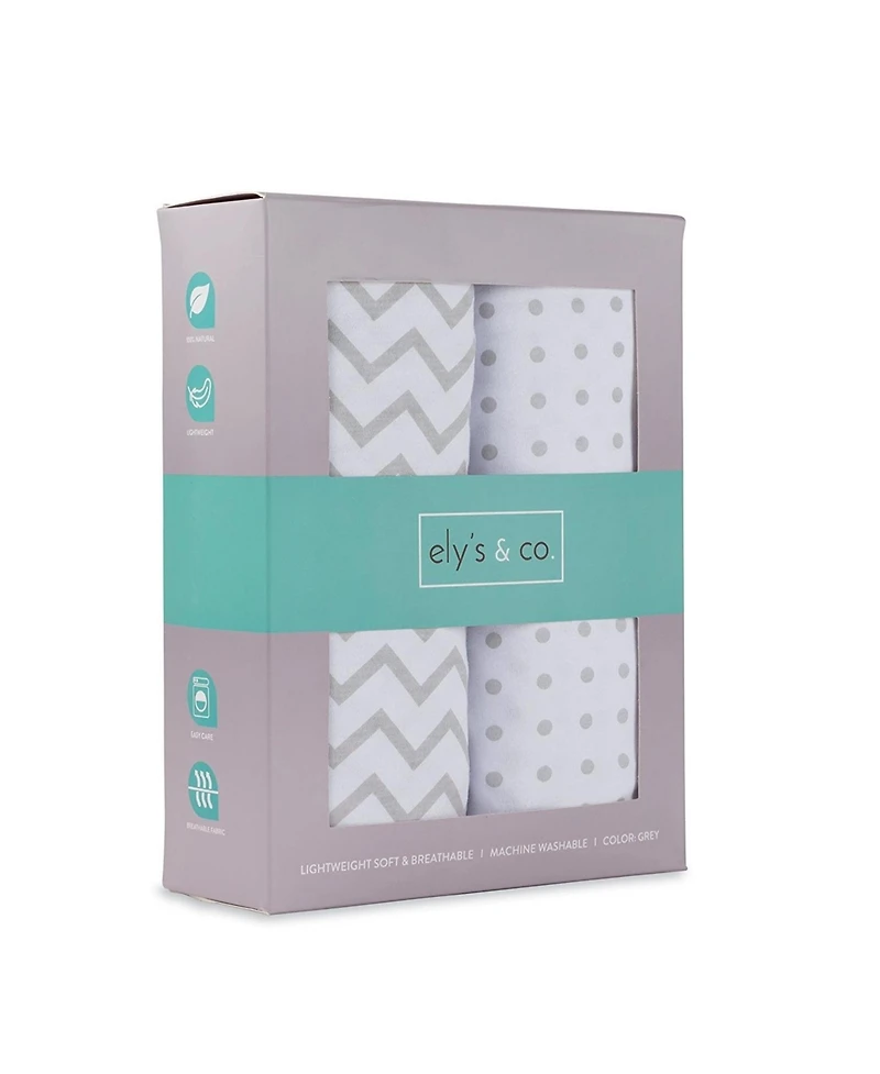 Ely's & Co. Baby Fitted Crib Sheet 100% Combed Jersey Cotton
