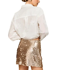 Line & Dot Women's Naida Sequin Mini Skirt