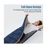 Sleeping Bags Adults Backpacking Lightweight Waterproof Cold Weather Bag Blue