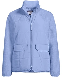 Lands' End Women's Mixed Media High Pile Fleece Jacket