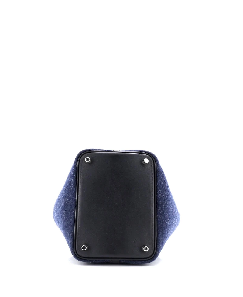 Pre-Owned Hermes Pm Picotin Lock Bag Felt with Leather