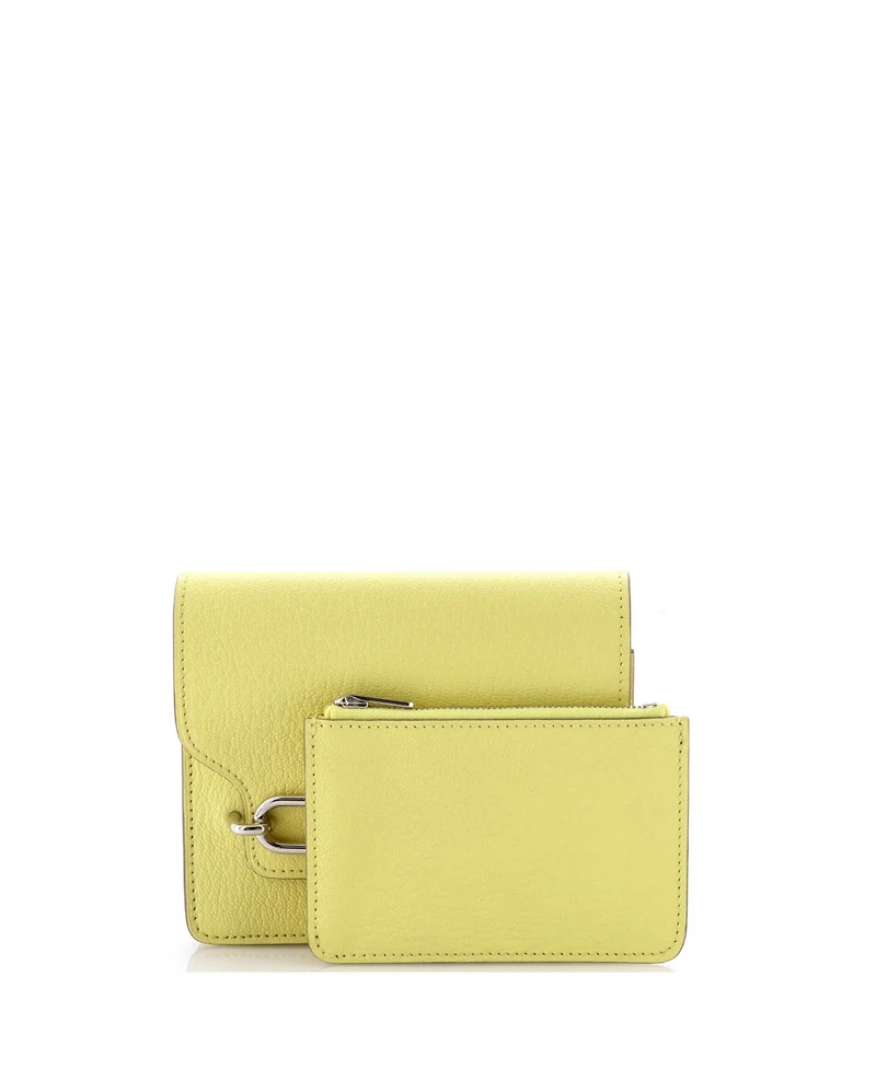 Pre-Owned Hermes Roulis Slim Wallet Chevre Mysore