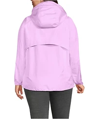 Lands' End Plus Packable Water Resistant Upf 50 Windbreaker Jacket