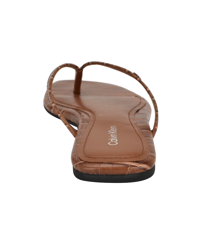 Calvin Klein Women's Stelea Flat Thong Sandals